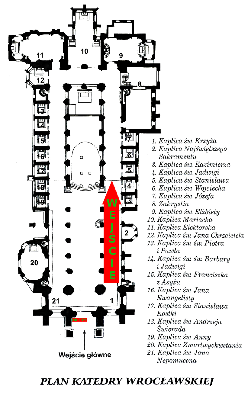 plan katedry wieza